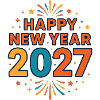 New Year 2027 Firework Burst
