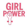 Girl Power Pink Fist Emblem
