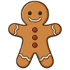 Gingerbread Man with Frosting Buttons