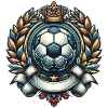 Fussball Logo mit Krone