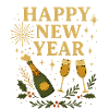 Bonne année Célébration dorée