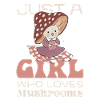 Girl Loves Mushrooms - Illustration