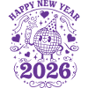 Joyeuse Année 2026 Célébration Globe Festive