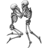 SKELETONS IN LOVE #1 - black & white