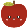 Kawaii Red Apple Character Design