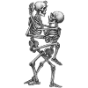 SKELETONS IN LOVE #5 - black & white