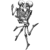 SKELETONS IN LOVE #2 - black & whitev