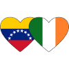 Venezuela Ireland Flag Heart