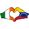 Ireland Venezuela Flag Heart