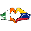 Ireland Venezuela Flags Heart