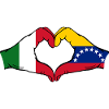 Italy Venezuela Flag Heart