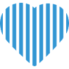 Blue Stripes Heart Malmö
