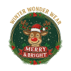 Winter Reindeer Merry & Bright