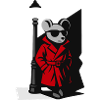 Detektiv Maus im Trenchcoat Noir Stil