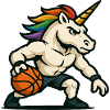 Regenbogen-Einhorn-Dribbler