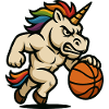 Rainbow Unicorn Basketball