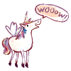 Einhorn Comic, wow, Staunt