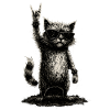 Grunge Cat Cat Rockhand Sunglasses