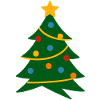 Festive tree with garlands