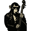 Monkey Rocker Basse en cuir