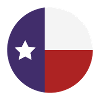 Texas round flag