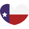 Texas heart flag