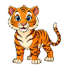 Cartoon-artiger Tiger
