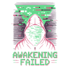 Awakening Failed in retro glitch look