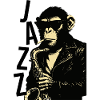 Saxophone monkey plays saxophone