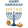 Happy Hanukkah Menorah Festive Light