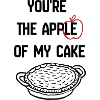 Apple of My Cake Pun Illustration