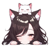 Fille Anime avec Chat Neko Girl