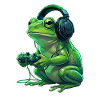 FrogGamer with Headphones