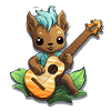 Kleiner Waldmusiker mit Gitarre