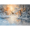 Majestätische Hirsche im Winterwald 