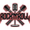 RocknRoll Mic and Guitars Emblem