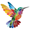 Mosaikkolibris in Farben