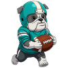 Cute Bulldog Football Game Day Design