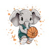 Basketball Elefant Comic