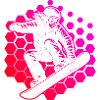 Classic snowboard motif