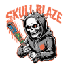 Skull Blaze Graffiti Skull