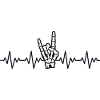 Rock Music ECG Heartbeat