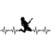 Rock Music ECG Heartbeat