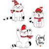 Chats de Noël Joyeux Noël