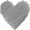 Heart of diagonal lines