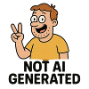 Not AI Generated Cartoon Tee