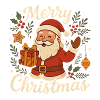 Merry Christmas Santa Gift Illustration