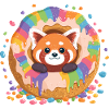 Donut Panda Rainbow