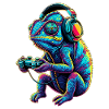 Chameleon Gaming Animal Video Games Funny