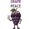 Grape Peace Headphones Humor